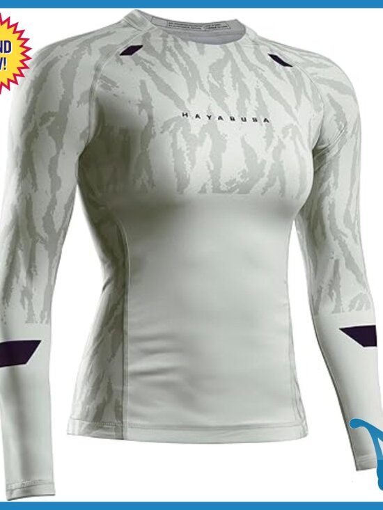 Women's Long Sleeve Rash Guard for Martial Arts Performance Fit